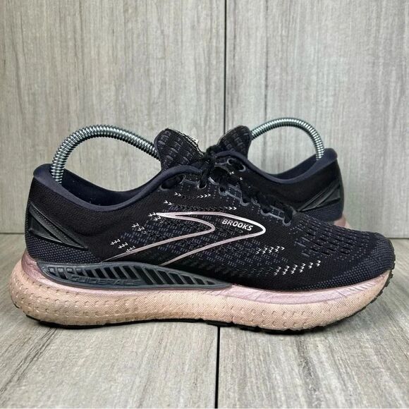 Brooks Glycerin GTS 17 Black Pink Running Sneaker Athletic Shoe Womens Size 8 - Picture 4 of 10